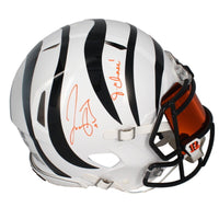 Joe Burrow / Ja'Marr Chase Cincinnati Bengals Autographed Alt. Authentic Helmet Fanatics / Beckett