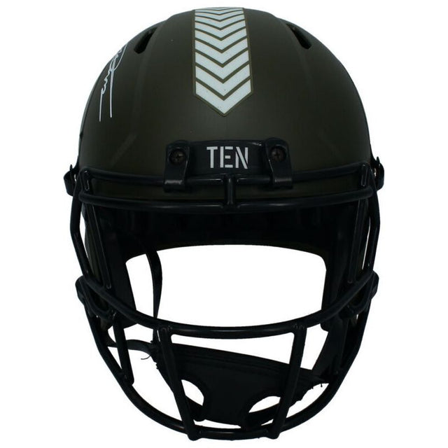 Will Levis Autographed Titans Speed Salute To Service Full Size Helmet Fanatics
