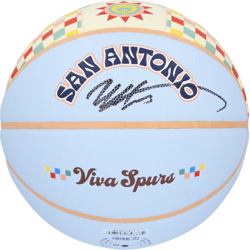 Victor Wembanyama Autographed Spurs 2025 City Collector Basketball Fanatics