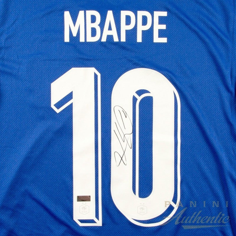 Kylian Mbappe Autographed 2024 France National Team Home Nike Jersey Panini