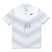 Nike Golf Tiger Woods Autographed Nike White/Wolf Grey/Black Polo UDA LE 50