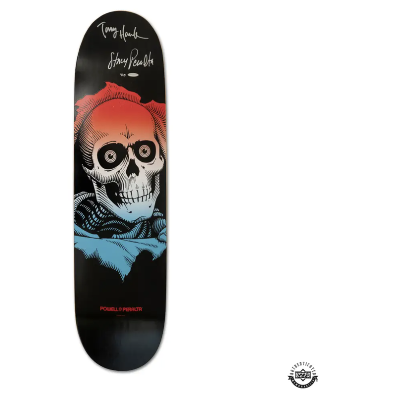 Tony Hawk & Stacy Peralta Autographed Powell Peralta Ripper Skateboard Deck UDA