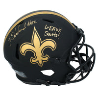 Rashid Shaheed Autographed New Orleans Saints GEAUX SAINTS! Saints Eclipse Authentic Helmet Beckett