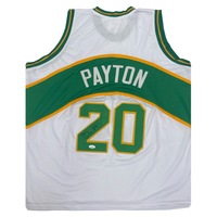 Gary Payton The Glove Autographed Seattle Supersonics Green / White #20 Custom Jersey JSA Witnessed