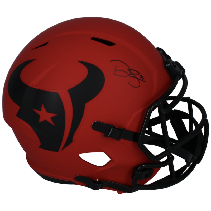 Dalton Schultz Autographed Houston Texans Rave Full Size Speed Helmet Beckett