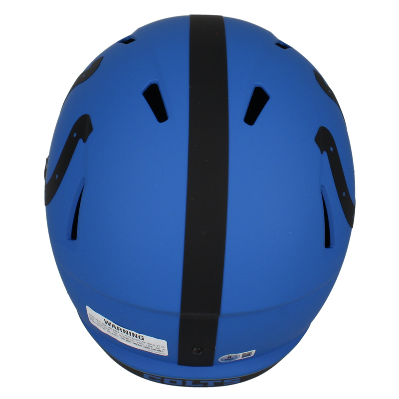 Marshall Faulk Autographed Colts 'RAVE' Full Size Speed Helmet Beckett