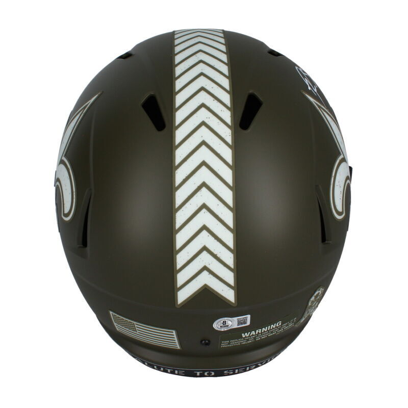 Rashid Shaheed Autographed (White) New Orleans Saints '22 STS Full Size Speed Helmet Beckett