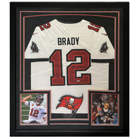 Tom Brady Autographed "SB LV Champ" Buccaneers Framed Nike White Jersey Fanatics