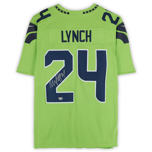 Marshawn Lynch Autographed Seattle Seahawks  Green Limited Nike Jersey Fanatics
