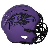 Ray Lewis Autographed Ravens Speed 'RAVE' Full Size Helmet Beckett Witnessed