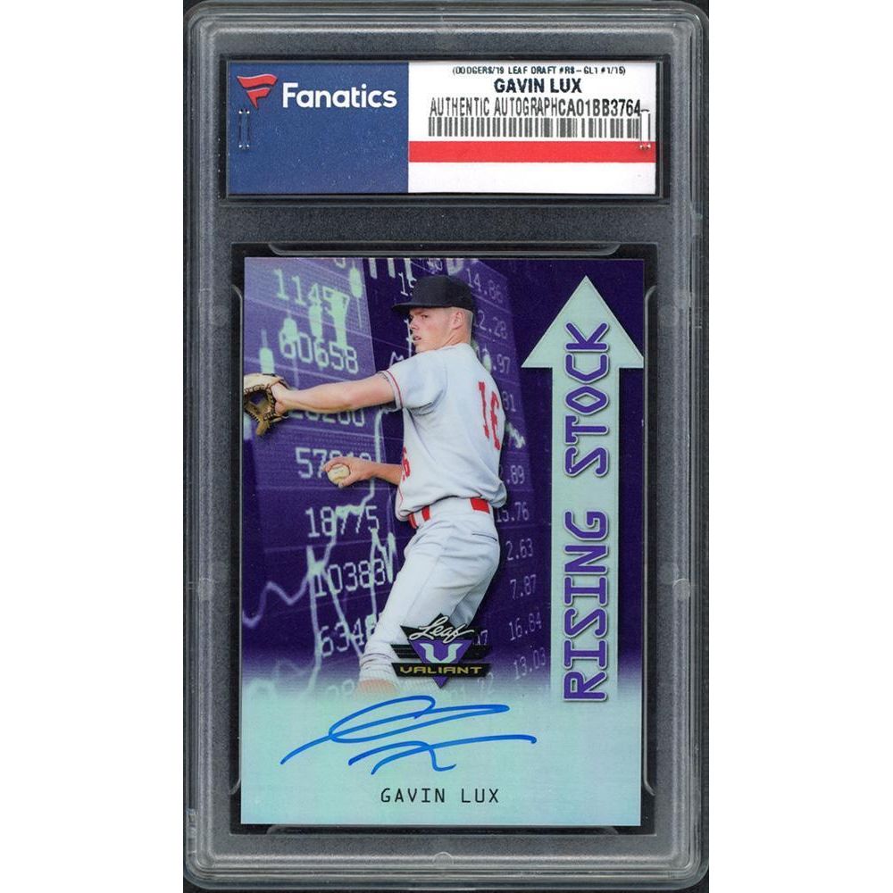 GAVIN LUX Autographed Los Angeles Dodgers Leaf Trading Card LE 1/15