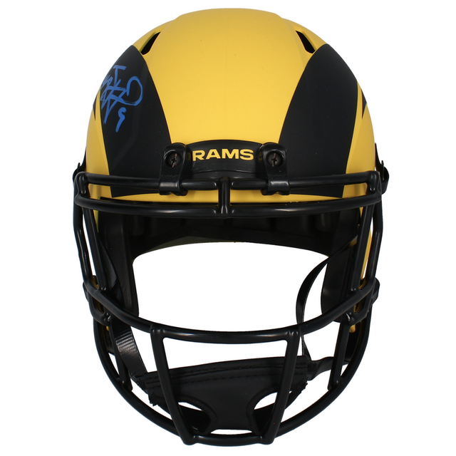 Matthew Stafford Autographed L.A. Rams 'RAVE' Full Size Speed Helmet Fanatics