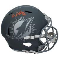 De'Von Achane Autographed Miami Dolphins Slate Full Size Speed Helmet Beckett