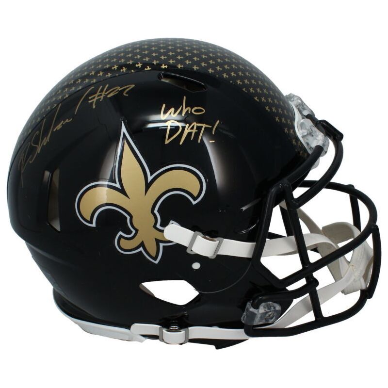Rashid Shaheed Autographed New Orleans Saints "Who Dat" Saints Alt. Speed Authentic Helmet Beckett