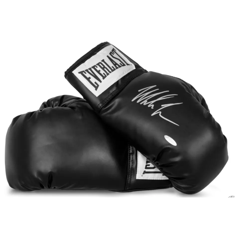 Mike Tyson Autographed Black Everlast Boxing Gloves UDA
