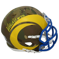 Kyren Williams Autographed Rams Camo Mini Speed Helmet Beckett