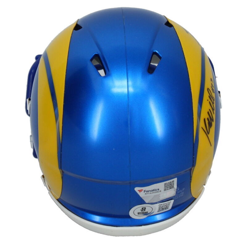 Kyren Williams / Puka Nacua Autographed Rams Mini Speed Helmet Beckett