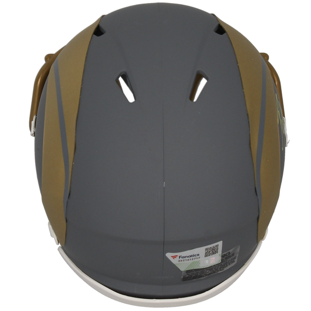 Puka Nacua Autographed Rams 'Slate' Mini Speed Helmet Fanatics