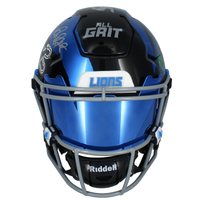 Jahmyr Gibbs & David Montgomery Signed Detroit Lions Ripped Speedflex Helmet Fanatics