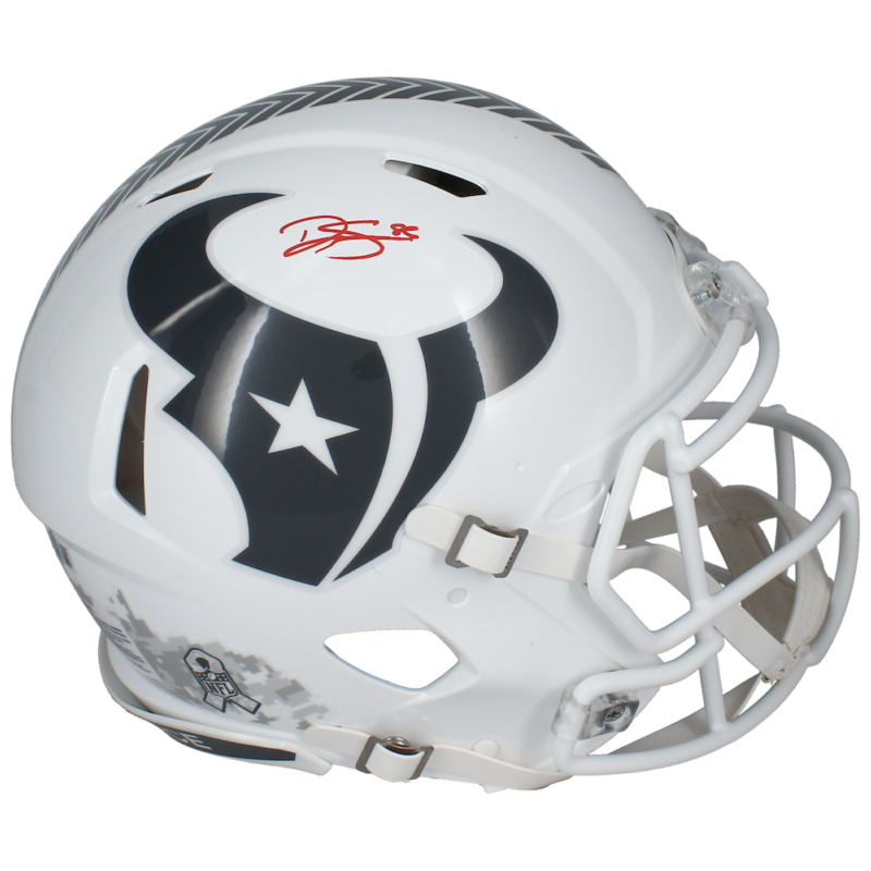 Dalton Schultz Autographed Texans 2024 STS Authentic Speed Helmet Beckett