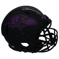 Zay Flowers Autographed Baltimore Ravens Eclipse Authentic Speed Helmet JSA