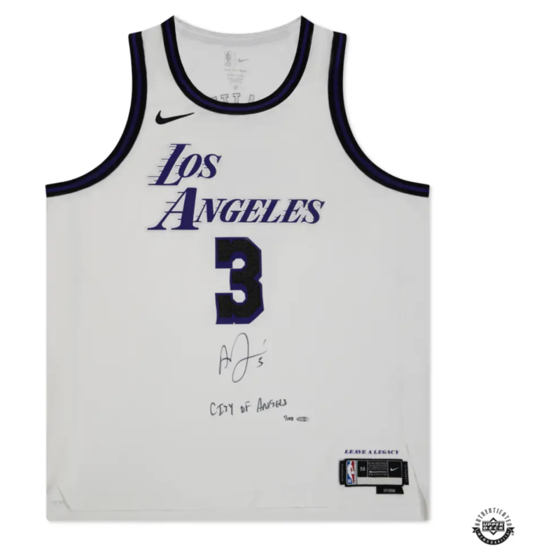 Anthony Davis Autographed 22-23 Los Angeles Lakers Ins. City of Angels Auth. Nike Jersey UDA