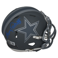 Tony Dorsett Autographed Dallas Cowboys Slate Speed Mini Helmet Beckett