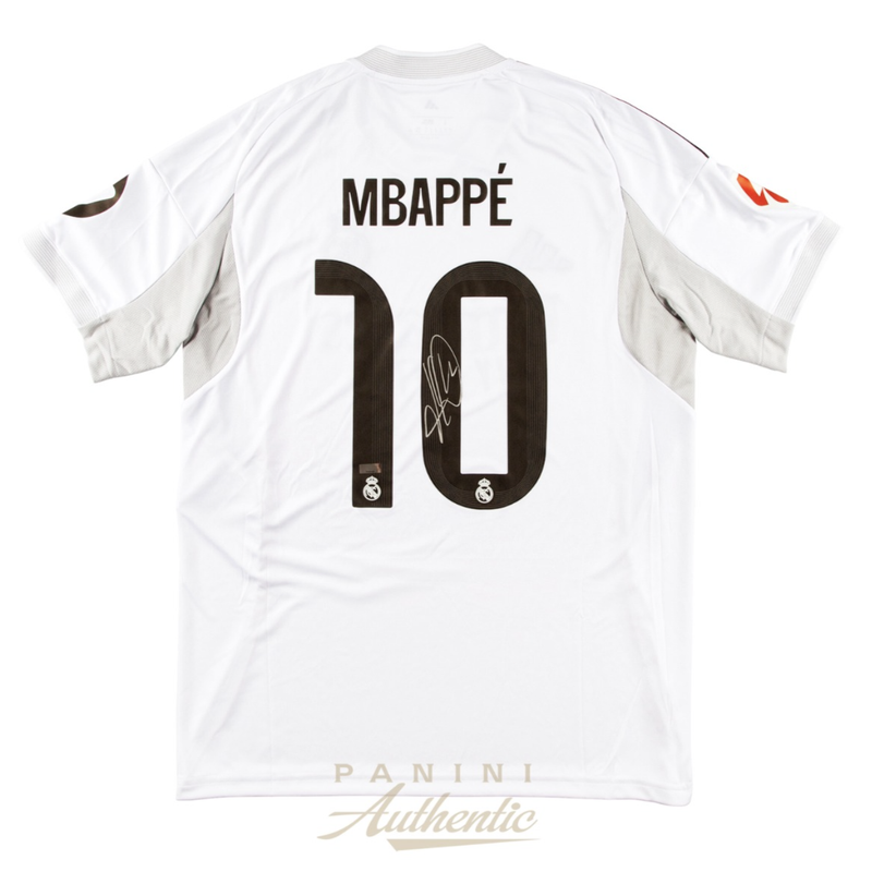 Kylian Mbappe Autographed 2025-26 Real Madrid Away Nike Replica Jersey Panini
