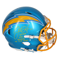 Justin Herbert Autographed "2020 ROY" Chargers Flash Authentic Helmet Beckett