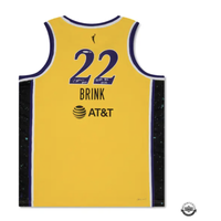 Cameron Brink Autographed&Ins. 2024 LA Sparks Gold Rebel Edition Nike Jersey UDA