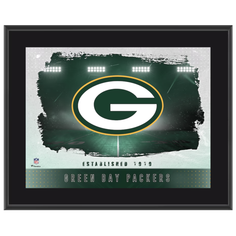 Green Bay Packers 10.5" x 13" Team Logo Sublimated Plaque