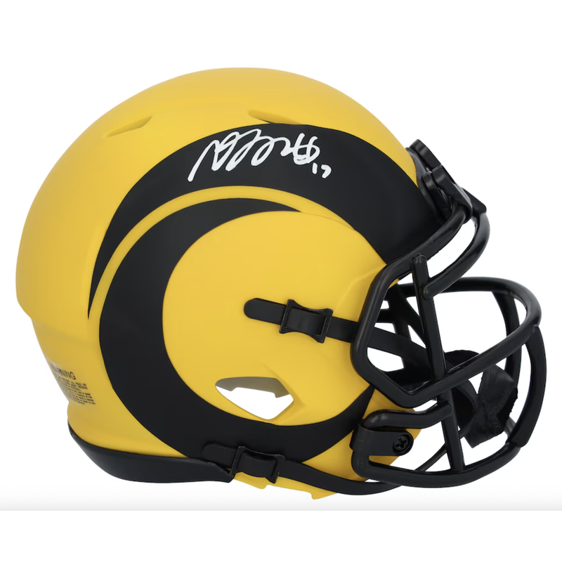 Davante Adams Autographed Los Angeles Rams 'RAVE' Mini Speed Helmet Fanatics