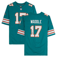 Jaylen Waddle Autographed Miami Dolphins Teal Nike Game Jersey Fanatics