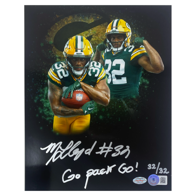 MarShawn Lloyd Autographed "Go Pack Go" 8x10 Photo Collage Beckett GDL LE 32/32