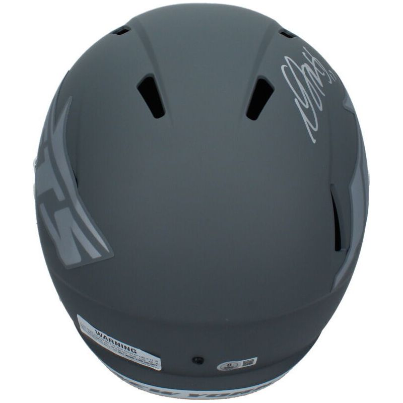 Davante Adams Autographed New York Jets Slate Full Size Speed Helmet Beckett