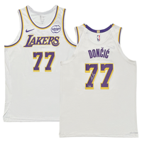 Luka Doncic Autographed Los Angeles Lakers White Nike Authentic Jersey Panini