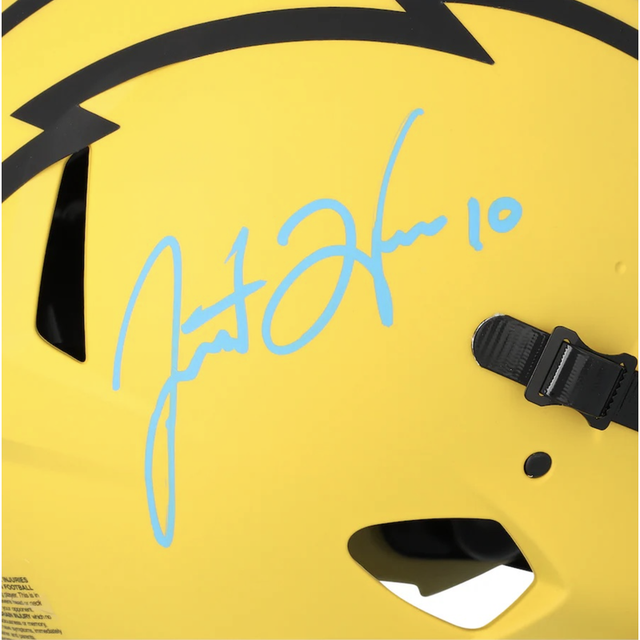 Justin Herbert Autographed Chargers Authentic Speed 'RAVE' Helmet Fanatics