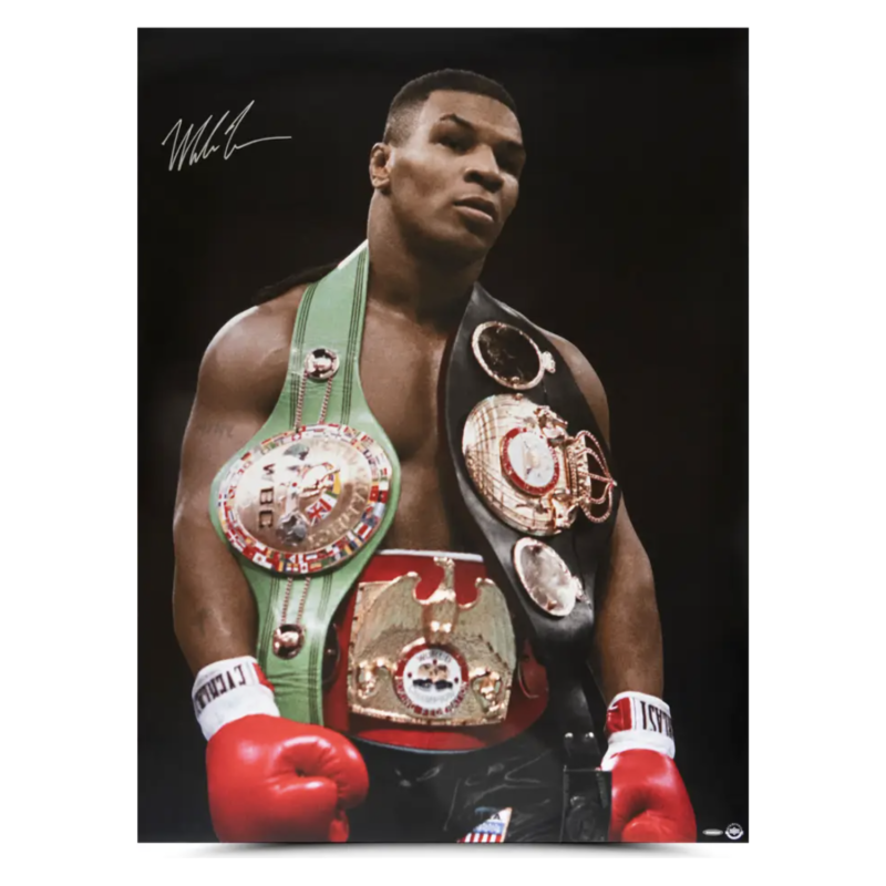 Mike Tyson Autographed "Heavyweight King" 30x40 Photo UDA