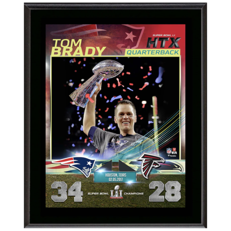 Tom Brady New England Patriots 10.5" x 13" SB LI Champions Sublimated Plaque