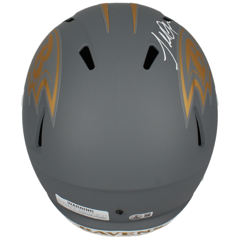 Terrell Suggs Autographed Ravens Full Size 'Slate' Speed Helmet Beckett