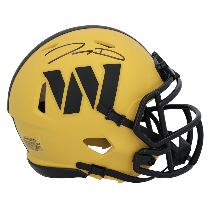 Jayden Daniels Autographed Washington Commanders "RAVE" Mini Speed Helmet Fanatics
