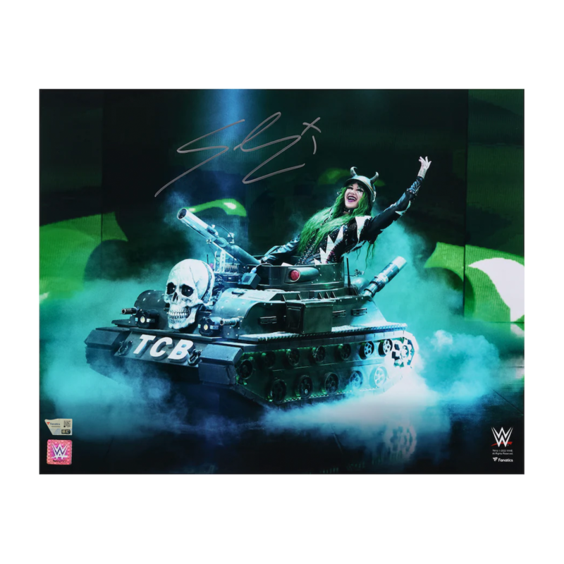 Shotzi Blackheart Autographed WWE Riding TCB Tank 16" x 20" Photograph Fanatics