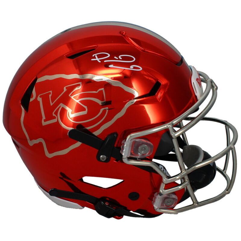 Patrick Mahomes / Bo Jackson Kansas City Chiefs / Kansas City Royals Autographed Chromed Speed Flex Helmet Beckett
