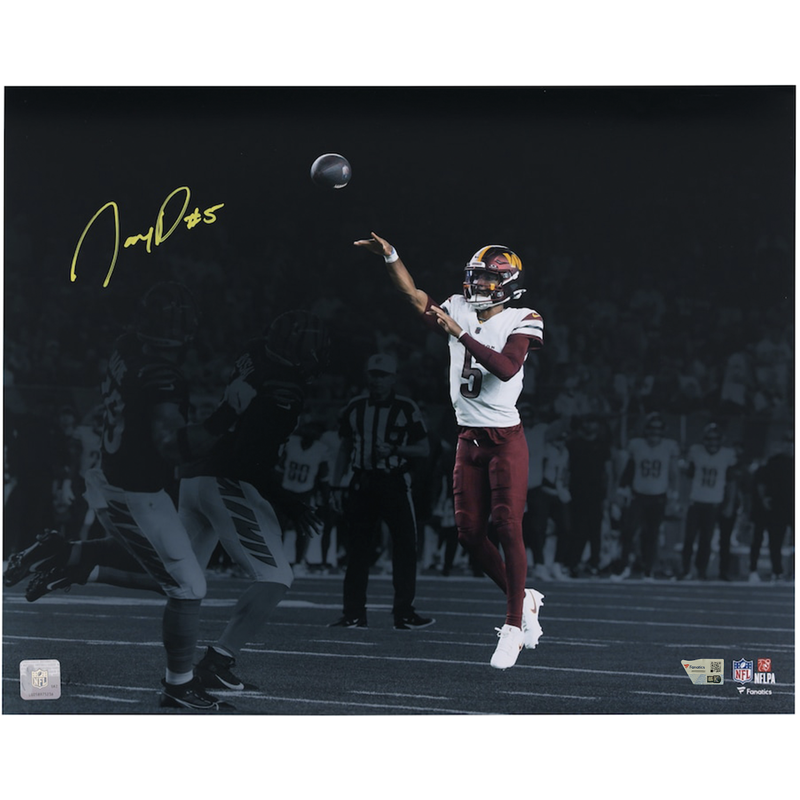 Jayden Daniels Autographed Washington Commanders Spotlight 16" x 20" Photograph Fanatics