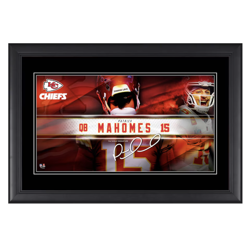 Patrick Mahomes Chiefs Framed 10" x 18" Player Nameplate Collage Fanatics