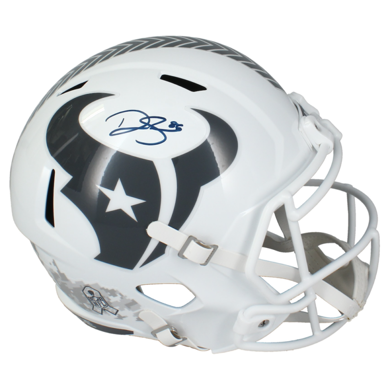 Dalton Schultz Autographed Texans 2024 STS Full Size Speed Helmet Beckett