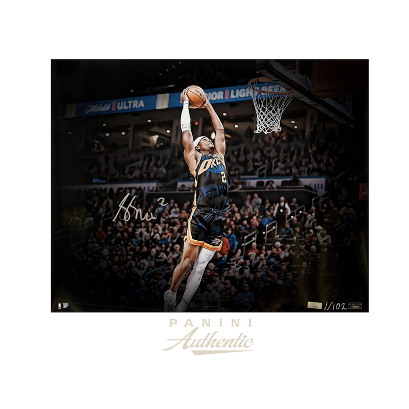 Shai Gilgeous-Alexander Autographed 16x20 "Rise Up" Photo LE 102 Panini
