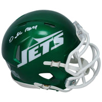 Darrelle Revis Autographed New York Jets Mini Speed Helmet Beckett
