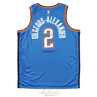 Shai Gilgeous-Alexander Autographed Oklahoma City Thunder Blue Nike Swingman Jersey Panini