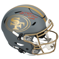 Joe Montana Autographed '49ers "4-0 SB Record' Speedflex Helmet Fanatics LE 25